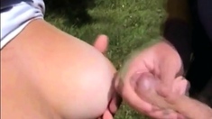 Young mother sucking me in public