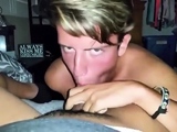 Twink friend strokes me and I cum in his mouth