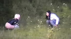 Group meadow pissing
