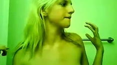 Amateur blond girl with big boobs getting fucked