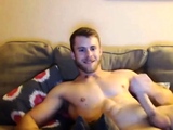 Muscle Hunk Stroking His Big Cock Solo