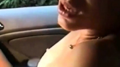 My Girlfriend Fingering Pussy In Car. Amateur Home Made