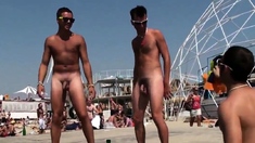 naked guys at the beach